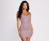 Glitzerndes Minikleid „Goals“